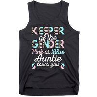 Keeper Of The Gender Auntie Loves You Baby Shower Aunt Tank Top