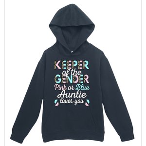 Keeper Of The Gender Auntie Loves You Baby Shower Aunt Urban Pullover Hoodie