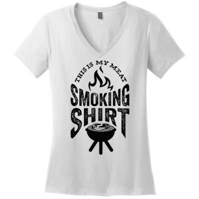 King Of The Grill Bbq Meat Eater Grilling Gift For Men Dads Women's V-Neck T-Shirt
