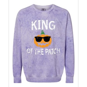 King Of The Patch Funny Halloween Costume Colorblast Crewneck Sweatshirt