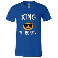 King Of The Patch Funny Halloween Costume V-Neck T-Shirt