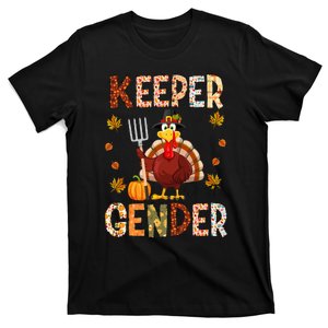 Keeper of the Gender Funny Thanksgiving Turkey Gender Reveal T-Shirt