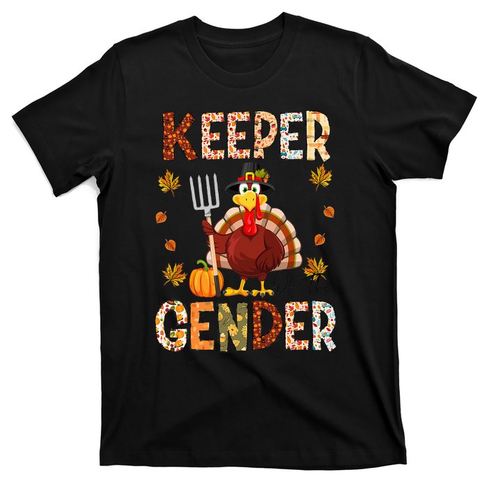 Keeper of the Gender Funny Thanksgiving Turkey Gender Reveal T-Shirt