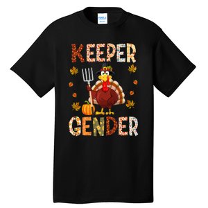 Keeper of the Gender Funny Thanksgiving Turkey Gender Reveal Tall T-Shirt