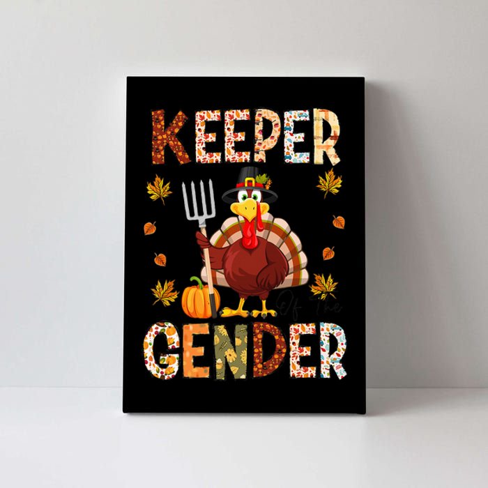 Keeper of the Gender Funny Thanksgiving Turkey Gender Reveal Canvas