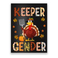 Keeper of the Gender Funny Thanksgiving Turkey Gender Reveal Poster