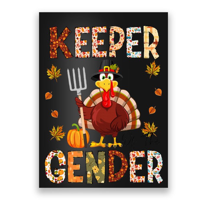 Keeper of the Gender Funny Thanksgiving Turkey Gender Reveal Poster