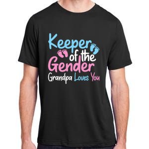 Keeper Of The Gender Grandpa Loves You Funny Gender Reveal Cool Gift Adult ChromaSoft Performance T-Shirt