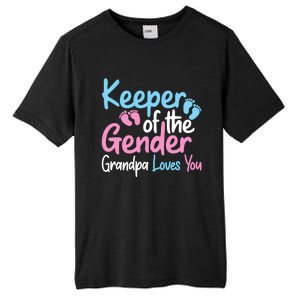 Keeper Of The Gender Grandpa Loves You Funny Gender Reveal Cool Gift Tall Fusion ChromaSoft Performance T-Shirt