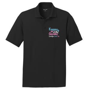 Keeper Of The Gender Grandpa Loves You Funny Gender Reveal Cool Gift PosiCharge RacerMesh Polo