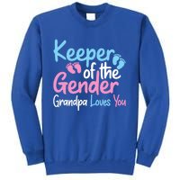 Keeper Of The Gender Grandpa Loves You Funny Gender Reveal Cool Gift Sweatshirt