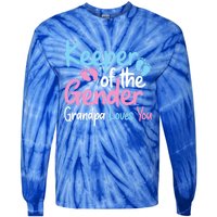 Keeper Of The Gender Grandpa Loves You Funny Gender Reveal Cool Gift Tie-Dye Long Sleeve Shirt