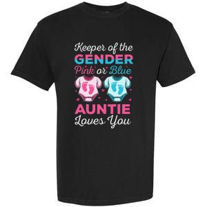 Keeper Of The Gender Auntie Loves You Baby Announcement Aunt Garment-Dyed Heavyweight T-Shirt