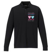 Keeper Of The Gender Auntie Loves You Baby Announcement Aunt Performance Long Sleeve Polo