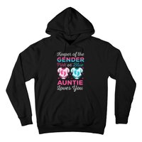 Keeper Of The Gender Auntie Loves You Baby Announcement Aunt Hoodie