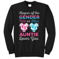 Keeper Of The Gender Auntie Loves You Baby Announcement Aunt Sweatshirt