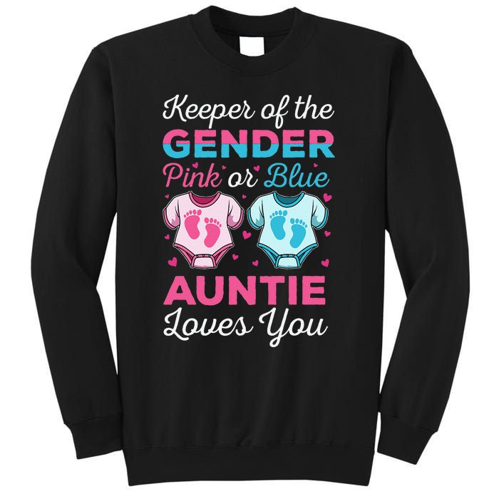 Keeper Of The Gender Auntie Loves You Baby Announcement Aunt Sweatshirt