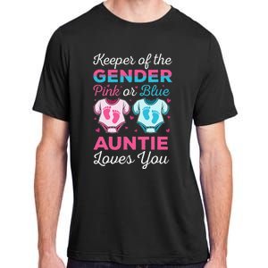 Keeper Of The Gender Auntie Loves You Baby Announcement Aunt Adult ChromaSoft Performance T-Shirt