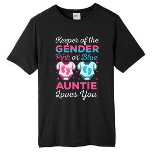 Keeper Of The Gender Auntie Loves You Baby Announcement Aunt Tall Fusion ChromaSoft Performance T-Shirt