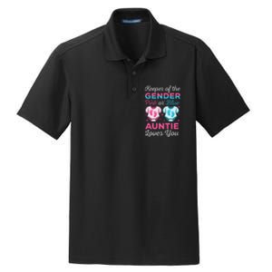 Keeper Of The Gender Auntie Loves You Baby Announcement Aunt Dry Zone Grid Polo