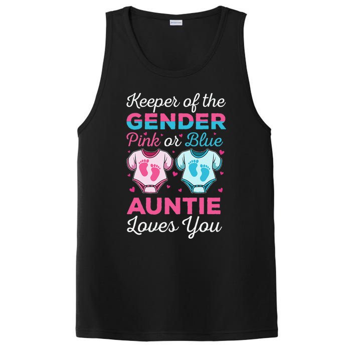 Keeper Of The Gender Auntie Loves You Baby Announcement Aunt PosiCharge Competitor Tank