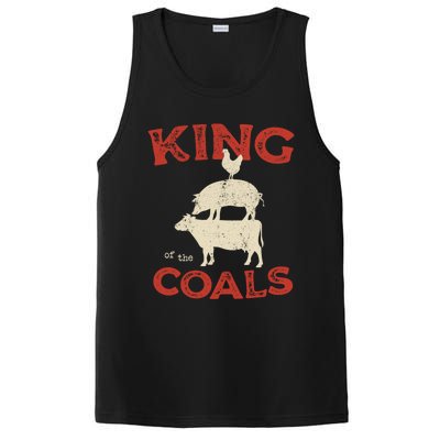 King Of The Coals Funny Saying Joke Barbecue Dad Grandpa Gift PosiCharge Competitor Tank