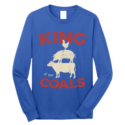 King Of The Coals Funny Saying Joke Barbecue Dad Grandpa Gift Long Sleeve Shirt