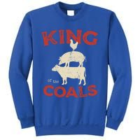 King Of The Coals Funny Saying Joke Barbecue Dad Grandpa Gift Sweatshirt