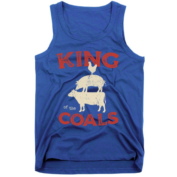 King Of The Coals Funny Saying Joke Barbecue Dad Grandpa Gift Tank Top