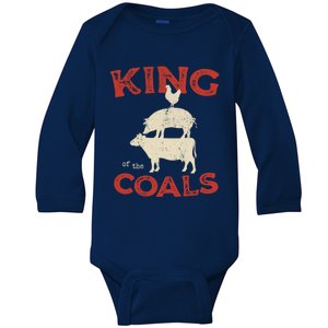 King Of The Coals Funny Saying Joke Barbecue Dad Grandpa Gift Baby Long Sleeve Bodysuit