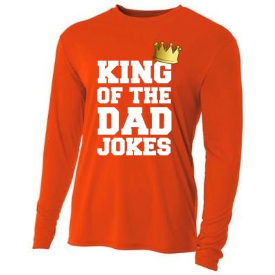 King Of The Dad Jokes Funny Fathers Day Dad Joke Crown Pun Gift Cooling Performance Long Sleeve Crew