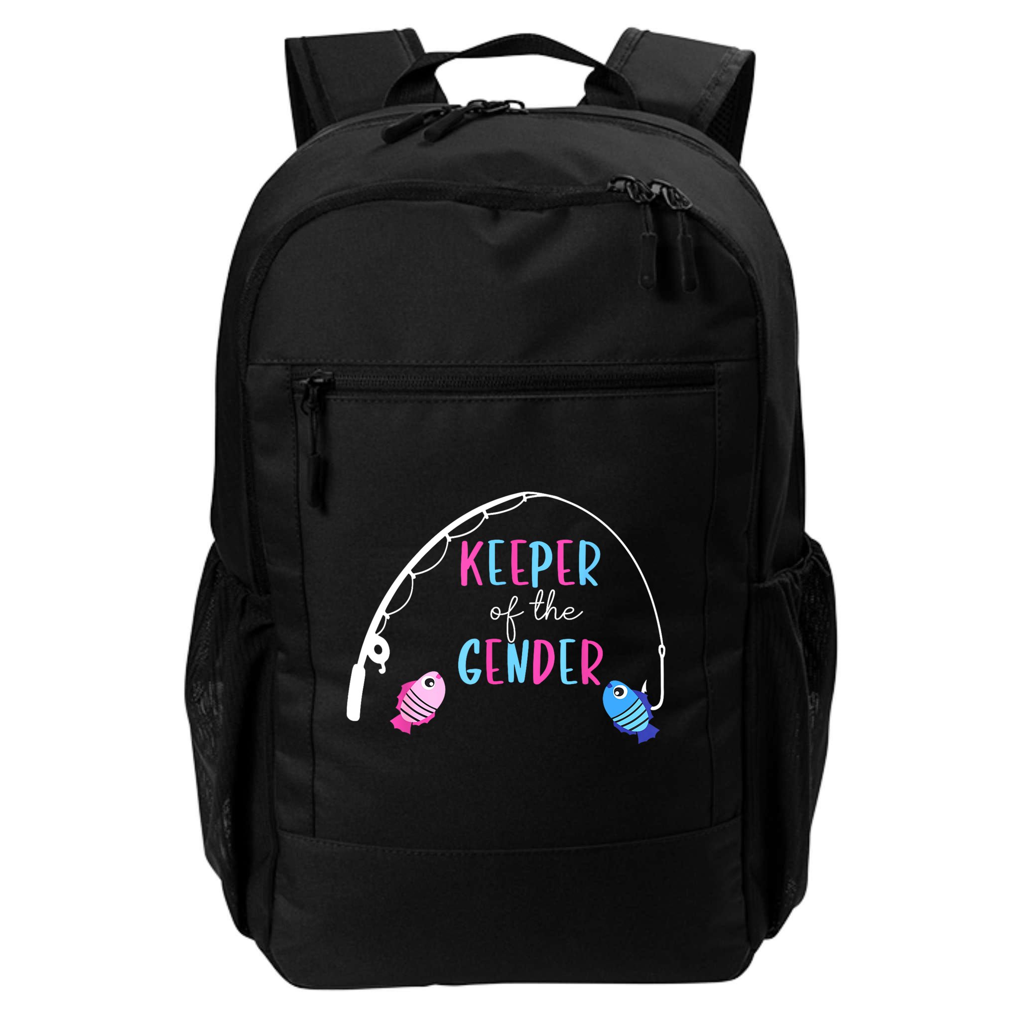 Keeper Of The Gender Fish Gender Reveal Baby Shower Backpack