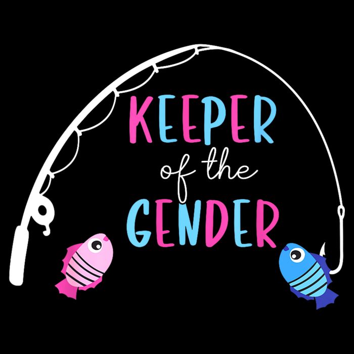 Keeper Of The Gender Fish Gender Reveal Baby Shower Youth Performance Sprint T-Shirt