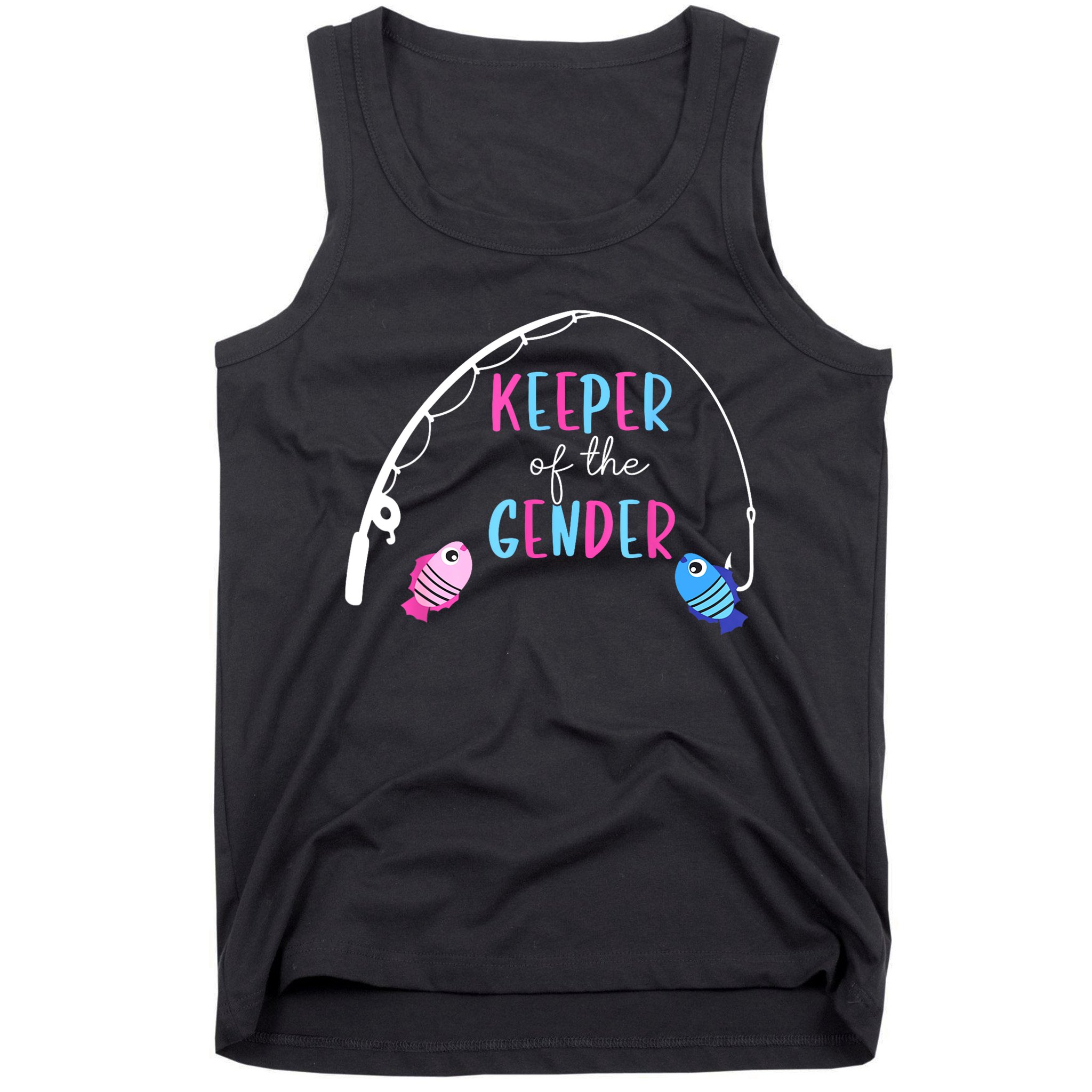 Keeper Of The Gender Fish Gender Reveal Baby Shower Tank Top