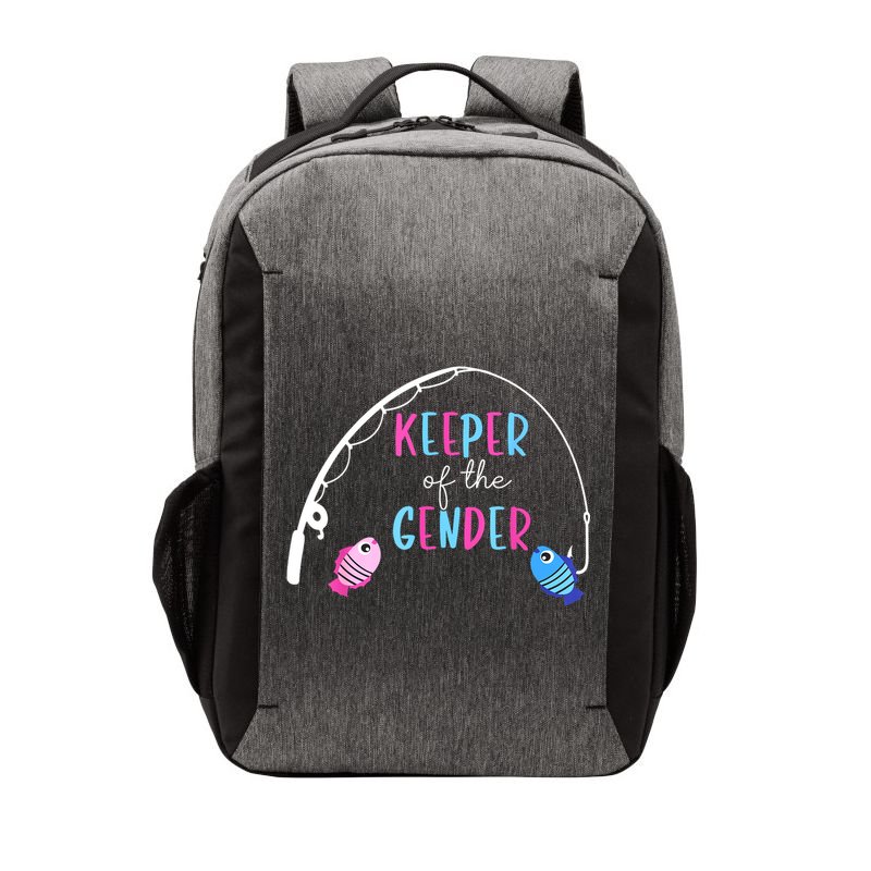 Keeper Of The Gender Fish Gender Reveal Baby Shower Vector Backpack