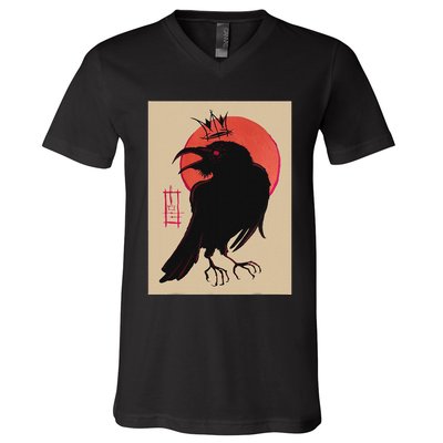 King Of The Corvids For Fans Of Crows And V-Neck T-Shirt