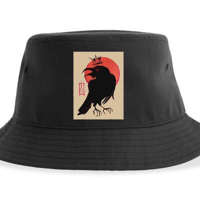 King Of The Corvids For Fans Of Crows And Sustainable Bucket Hat