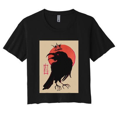 King Of The Corvids For Fans Of Crows And Women's Crop Top Tee