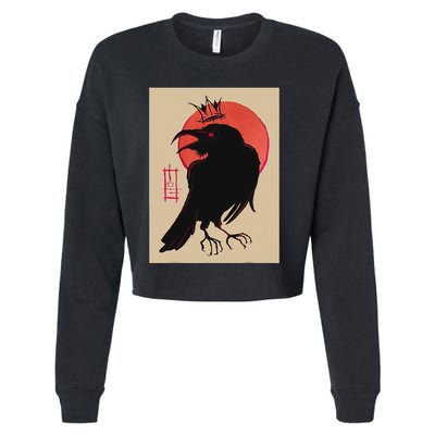 King Of The Corvids For Fans Of Crows And Cropped Pullover Crew
