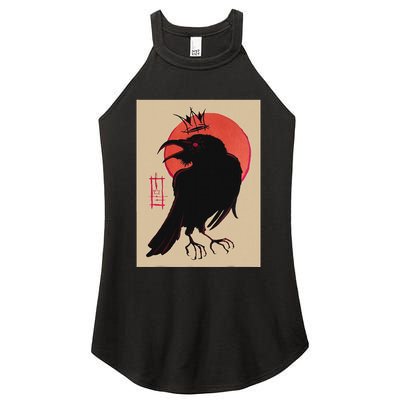 King Of The Corvids For Fans Of Crows And Women's Perfect Tri Rocker Tank