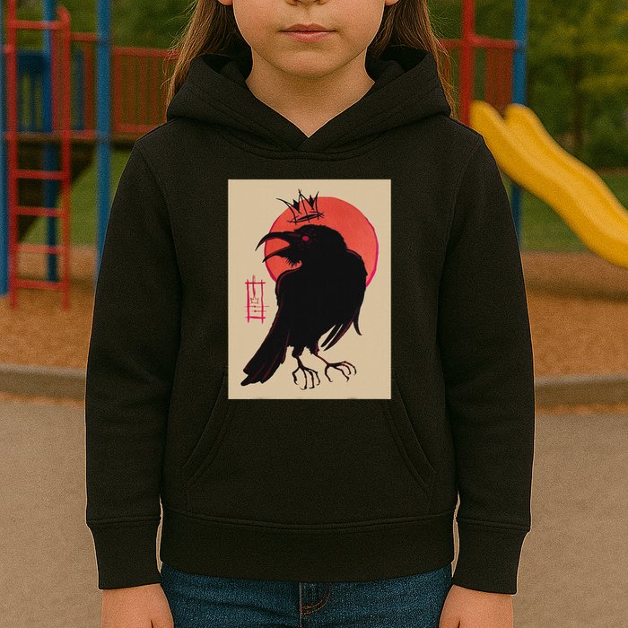 King Of The Corvids For Fans Of Crows And Kids Hoodie