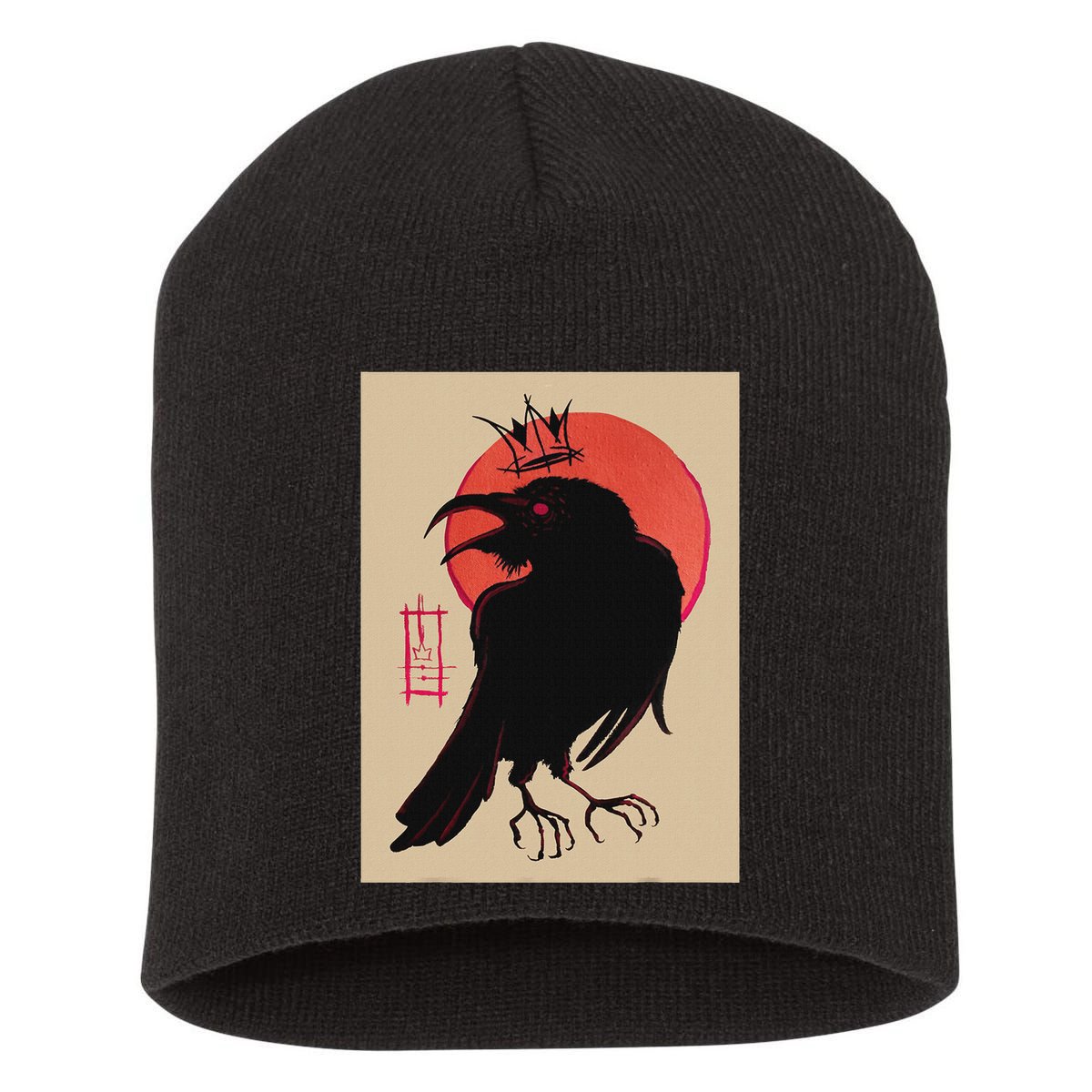 King Of The Corvids For Fans Of Crows And Short Acrylic Beanie