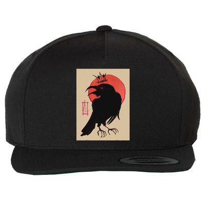 King Of The Corvids For Fans Of Crows And Wool Snapback Cap