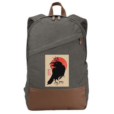 King Of The Corvids For Fans Of Crows And Cotton Canvas Backpack
