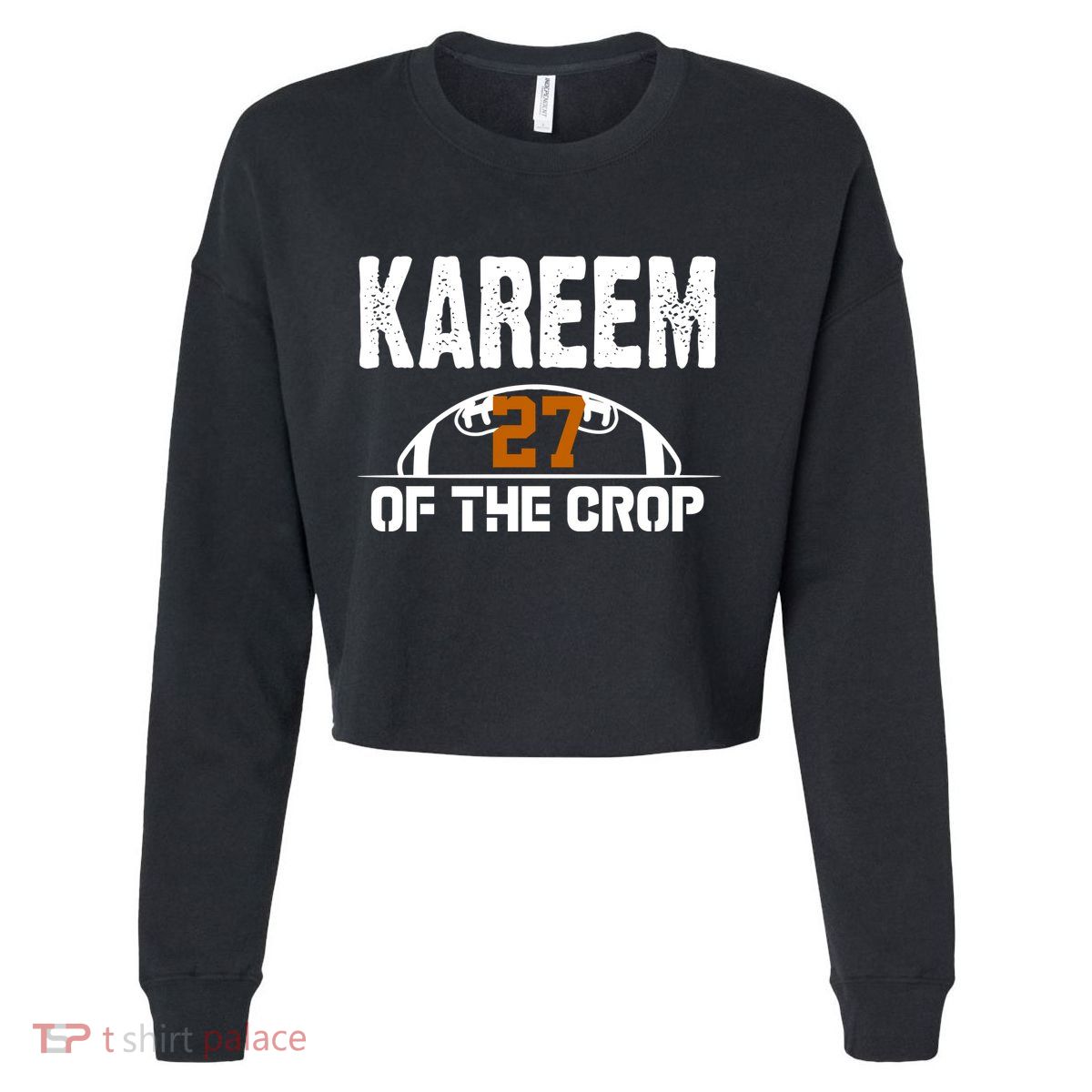 Kareem Of The Crop Number 27 Football Cropped Pullover Crew