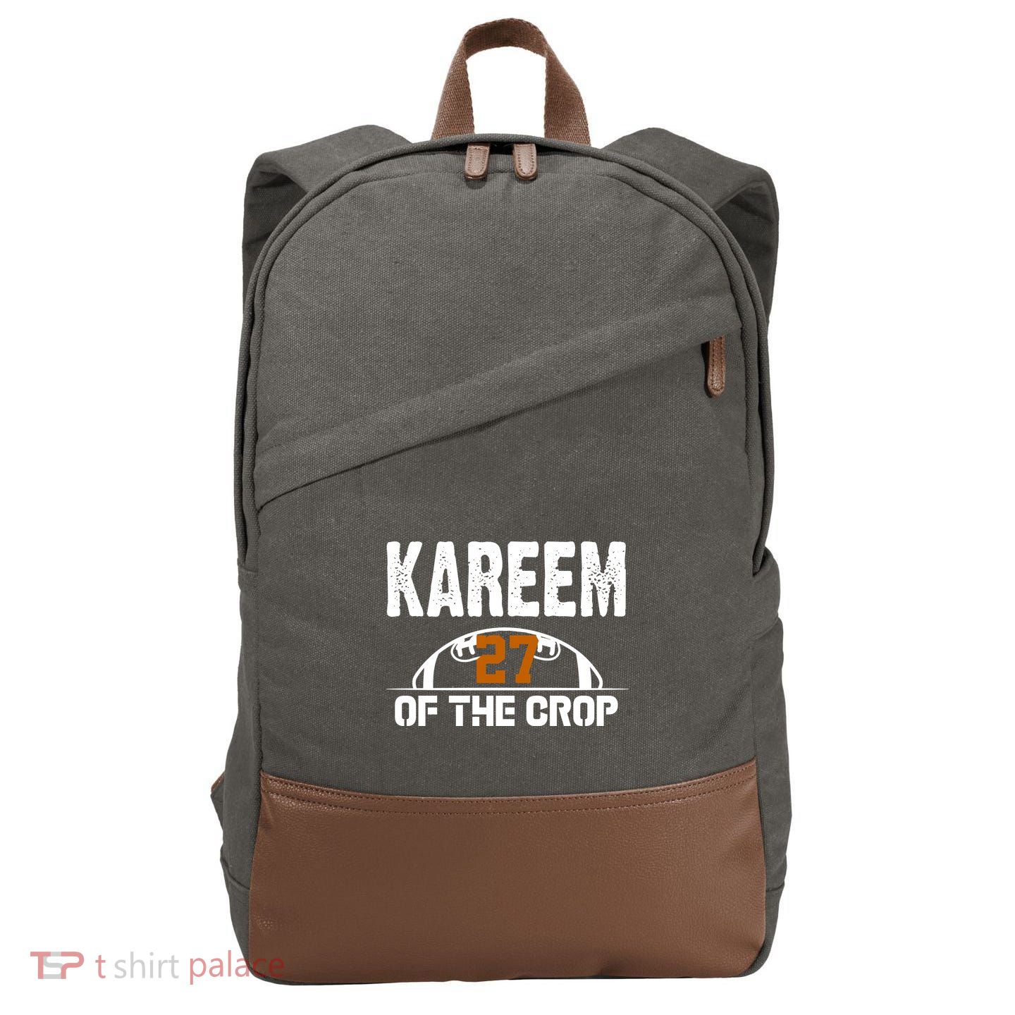 Kareem Of The Crop Number 27 Football Cotton Canvas Backpack