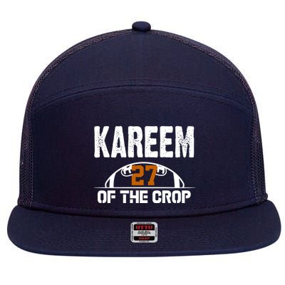 Kareem Of The Crop Number 27 Football 7 Panel Mesh Trucker Snapback Hat