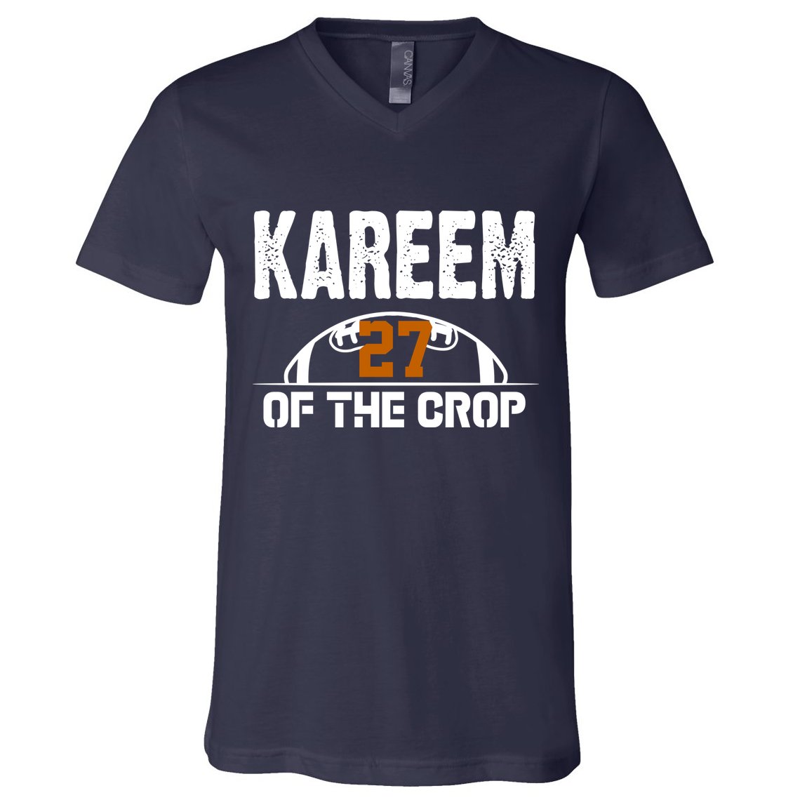 Kareem Of The Crop Number 27 Football V-Neck T-Shirt