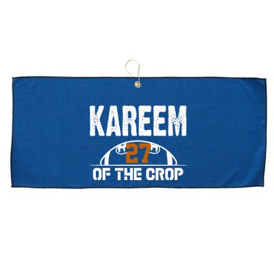 Kareem Of The Crop Number 27 Football Large Microfiber Waffle Golf Towel