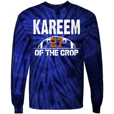 Kareem Of The Crop Number 27 Football Tie-Dye Long Sleeve Shirt